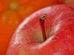 Close up image of an apple